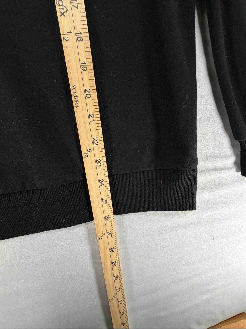 Michael Kors Women Medium Black Pullover Hoodie Big White MK Logo Sweatshirt - Picture 4 of 6